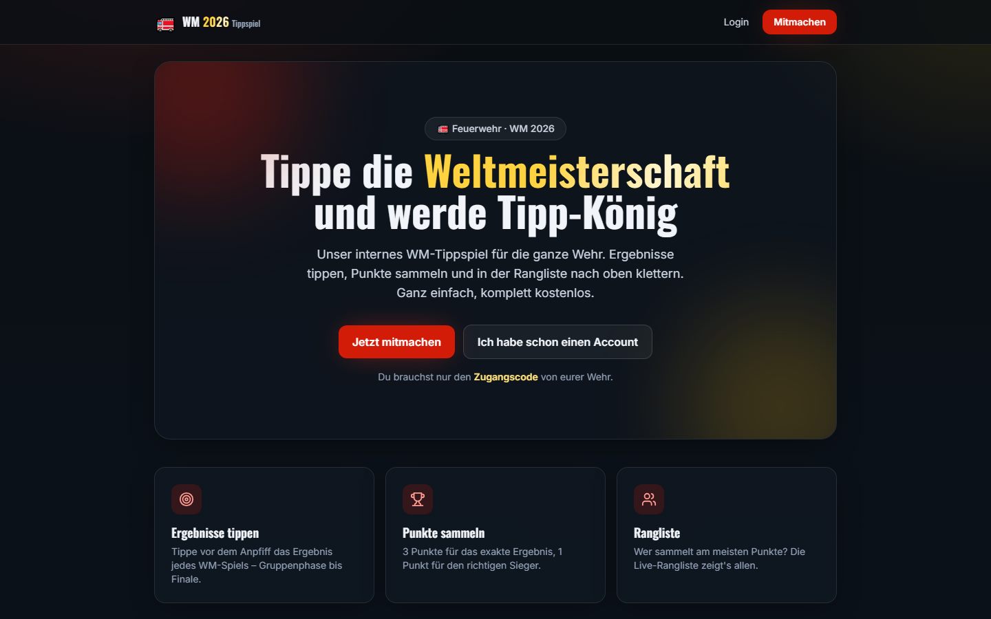 WM-Tippspiel – Projekt von CSV-Support